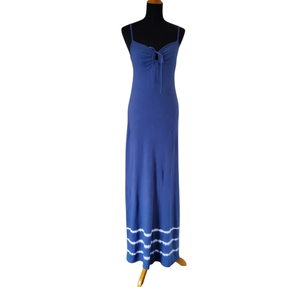 New Michael Stars Blue Tie Dye Maxi Dress Size S